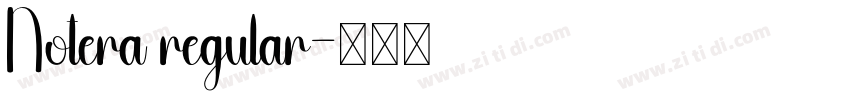 Notera regular字体转换